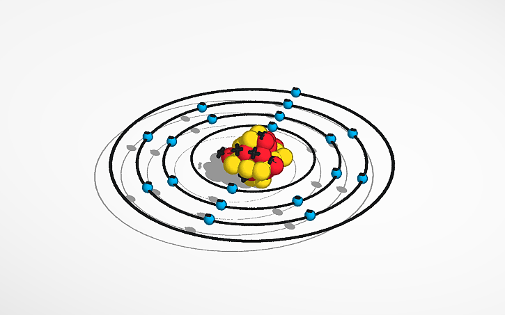 3D design Potassium Atom Model - Tinkercad
