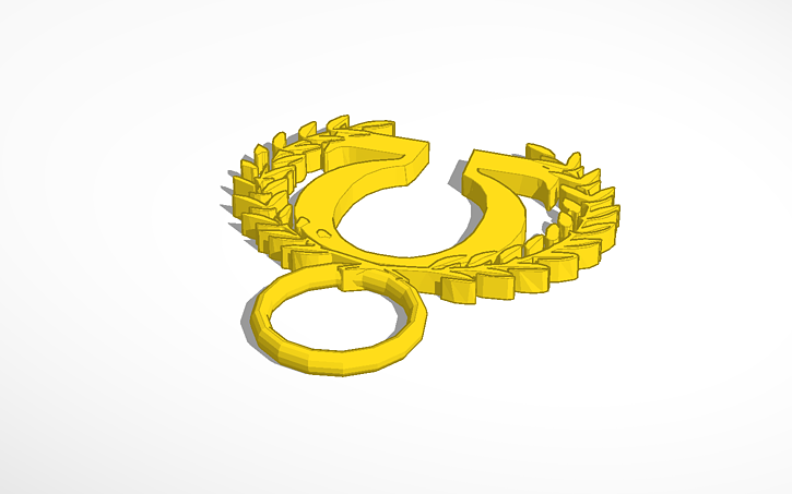 3D design olive branch reef + omega key ring | Tinkercad