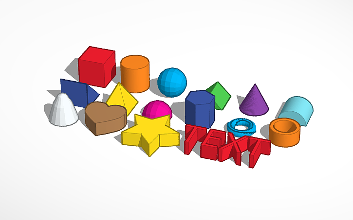 3D design Basic Shapes made of Only Boxes | Tinkercad