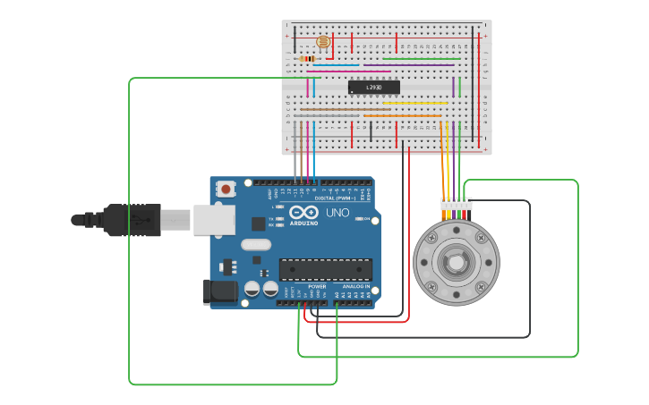 Circuit design Stepper Motor - Tinkercad