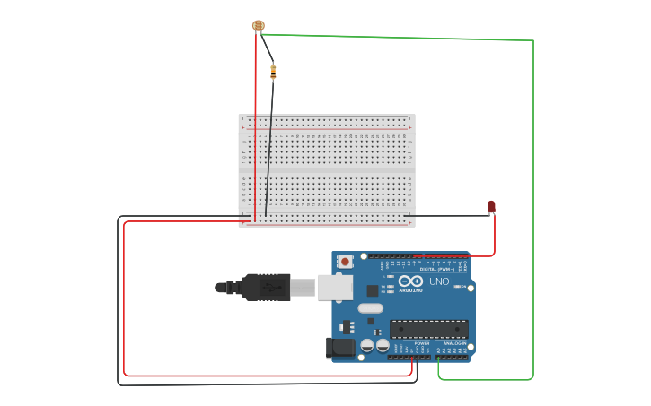 Circuit design Automated Lighting System - Tinkercad