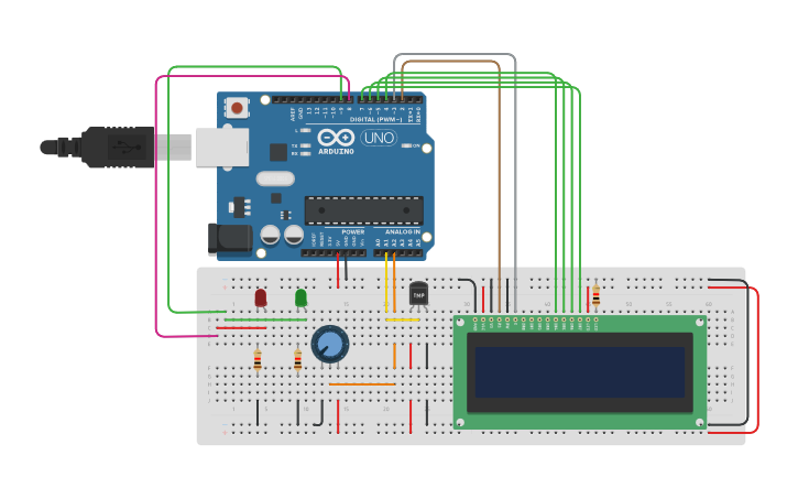 Circuit design Терморегулятор - Tinkercad