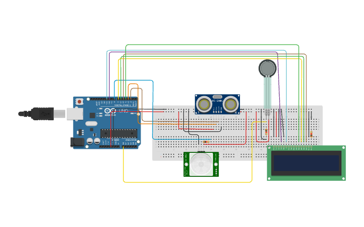 Circuit design SELFIE STATION - Tinkercad