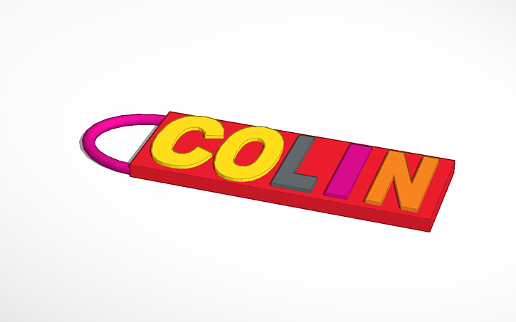 3D design Colin Name Tag | Tinkercad