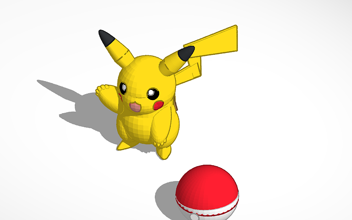 3D design Pickachu - Tinkercad