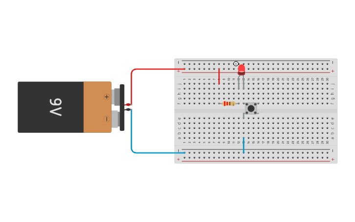 Circuit design Protoboard - Tinkercad