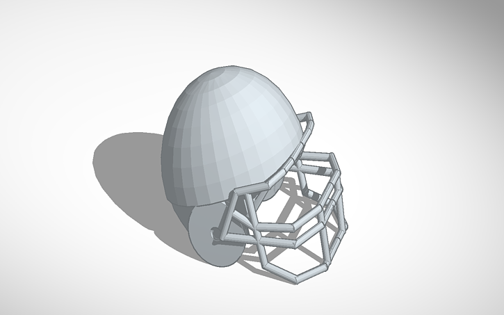 Copy Of A Football Helmet Tinkercad