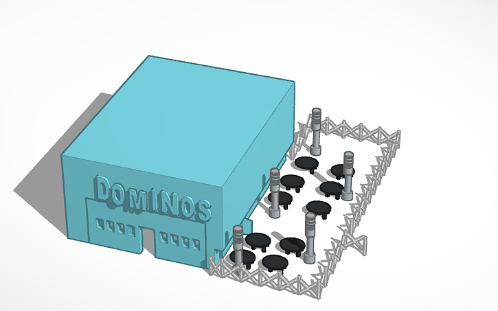 3d model domino pizza box