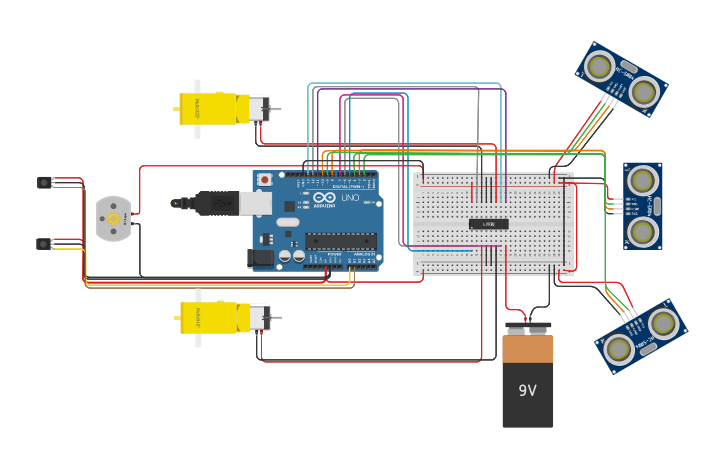 Circuit design ASPIRADORA 2 - Tinkercad