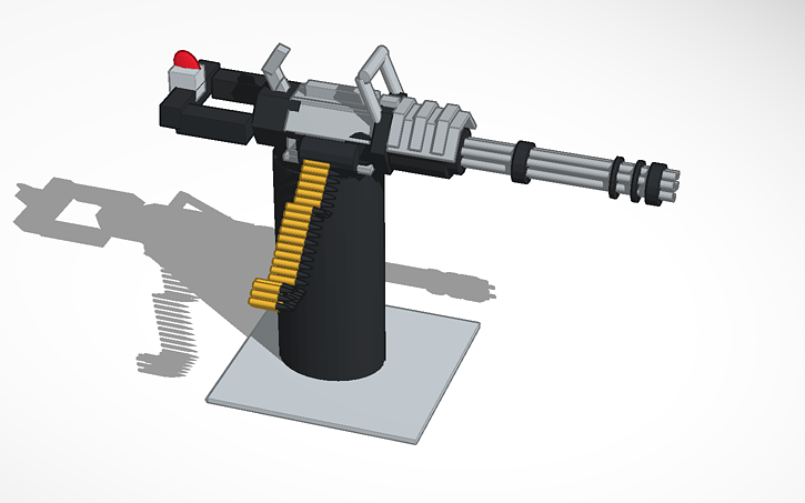 3D design GTA 5 minigun with stand | Tinkercad