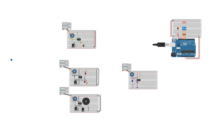 Circuit design CIRCUITO 13 - puertas logicas con Arduino - Tinkercad