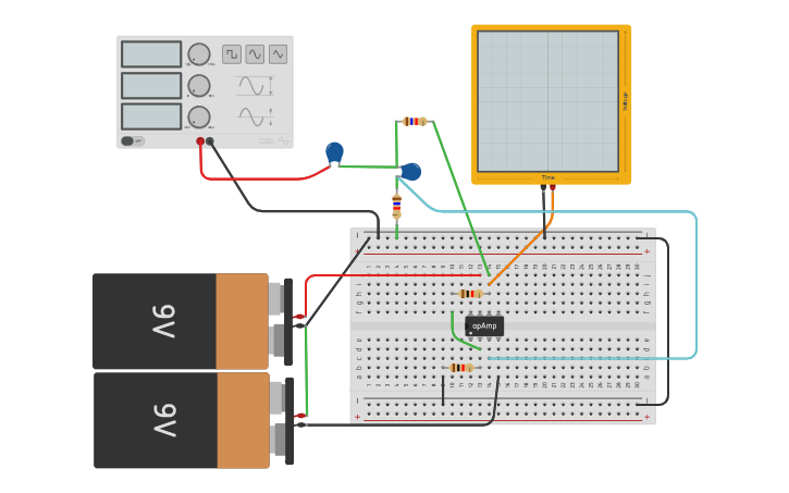 Circuit design 2nd Order High Pass Filter - Tinkercad