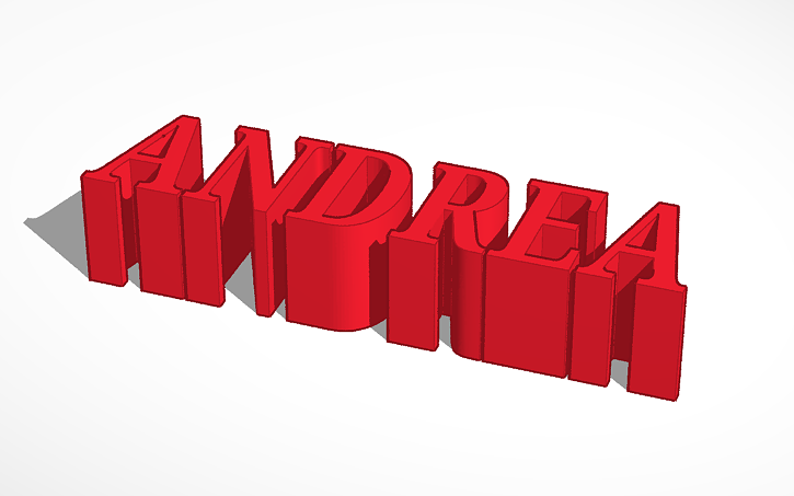 3D design my name - Tinkercad