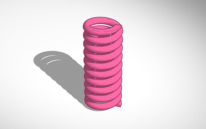 3D design Compression Spring (Desinged in FreeCAD) - Tinkercad