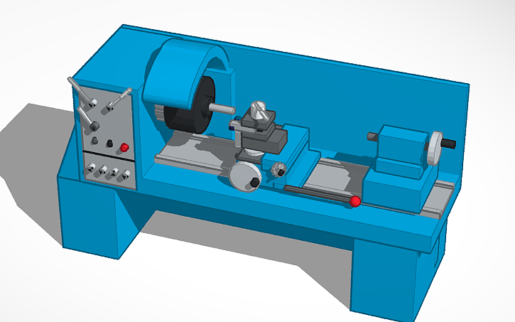 3d Design Torno Paralelo - Tinkercad