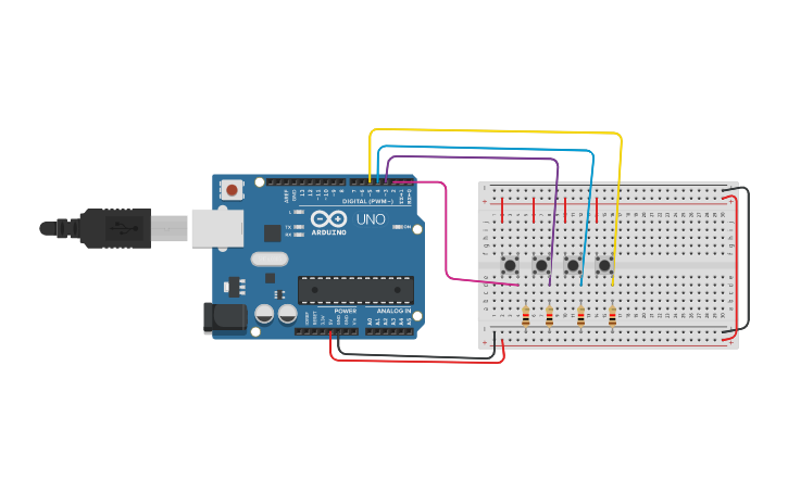 Circuit design calculadora - Tinkercad