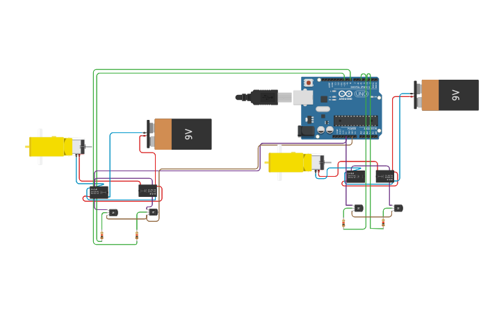 Circuit design Puente H | Tinkercad