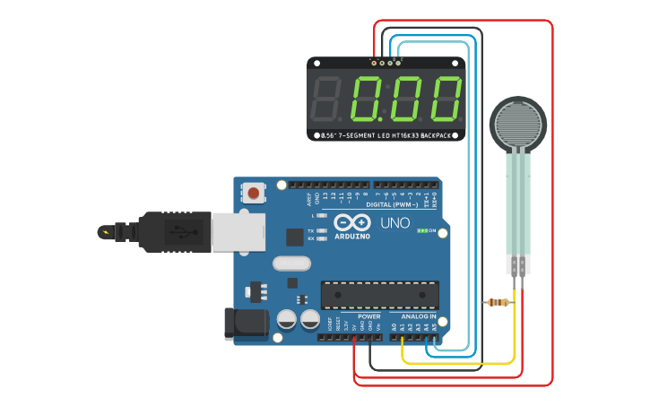 Circuit design Poids v3.0 - Tinkercad
