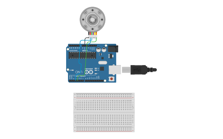 Circuit design Rotary Encoder - Tinkercad