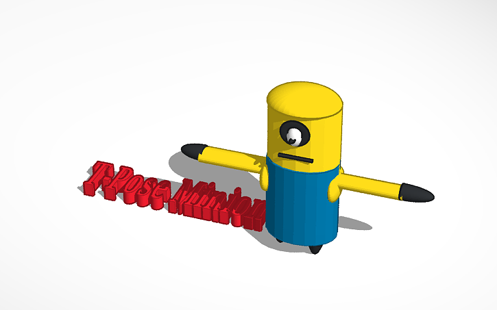 3D design T-Pose Minion - Tinkercad