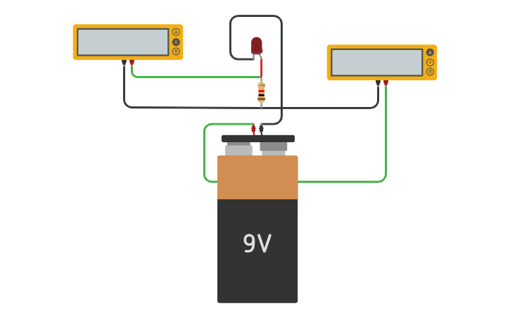 Circuit design KCL voltage of diode | Tinkercad