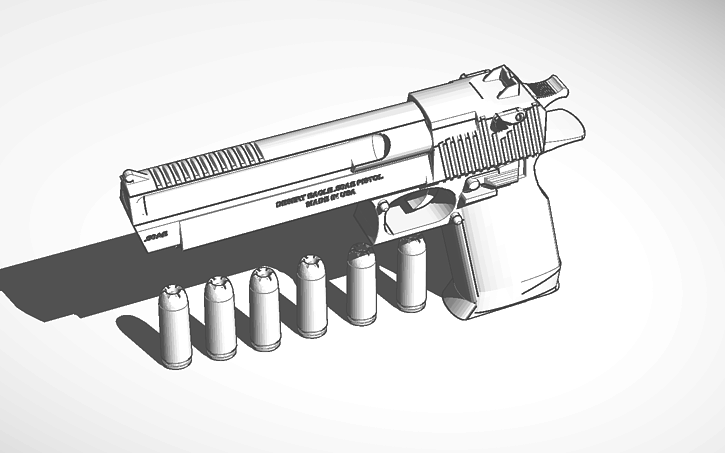 3d Design Desert Eagle Tinkercad - desert eagle