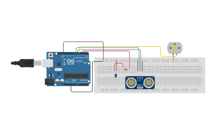 Circuit design Arduino ultra censor Gabriela Menjivar 8°C #25 | Tinkercad