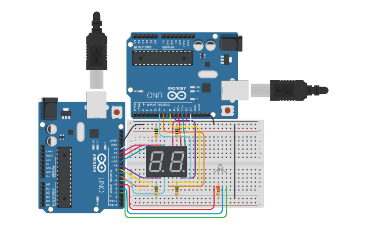 Circuit design 7 SEGMENT | Tinkercad