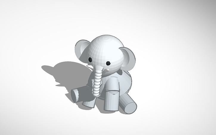 二勤27雷婷琛 我的大象woolly Tinkercad