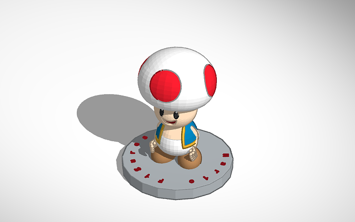 3D design Mario Figures-Toad - Tinkercad