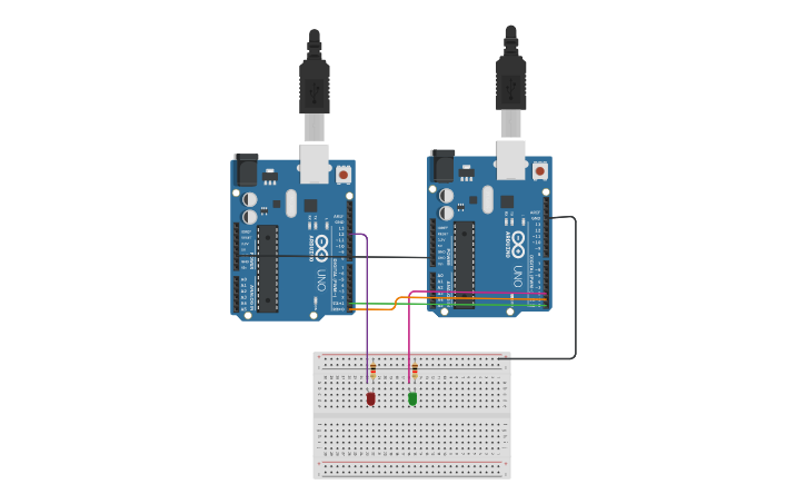 Circuit design UART - Tinkercad