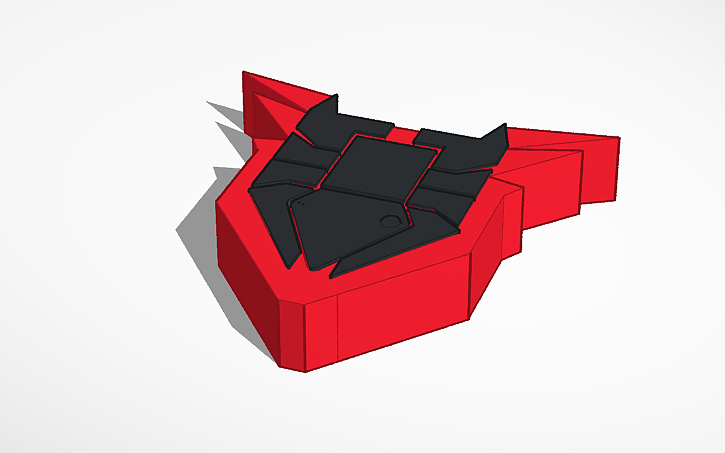 Deviltech Blueprint 3D design devil tech shield - Tinkercad
