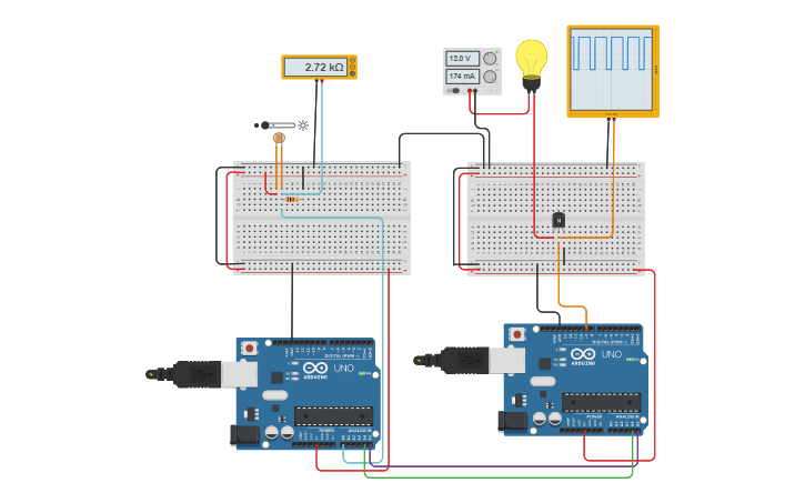 Circuit design Copy of Illumination Control System | Tinkercad