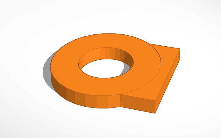 3D design keychain hole - Tinkercad