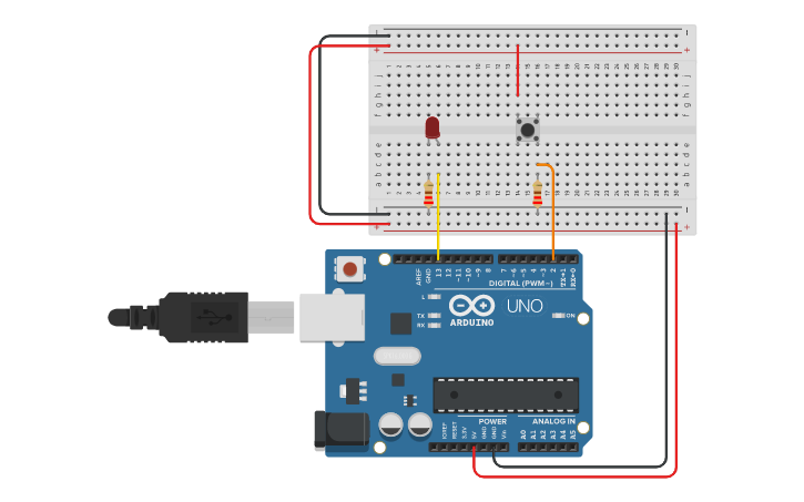 Circuit design Touch/Push button Dimmer circuit using Arduino - Tinkercad