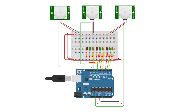 Circuit design Smart Irrigation - Tinkercad