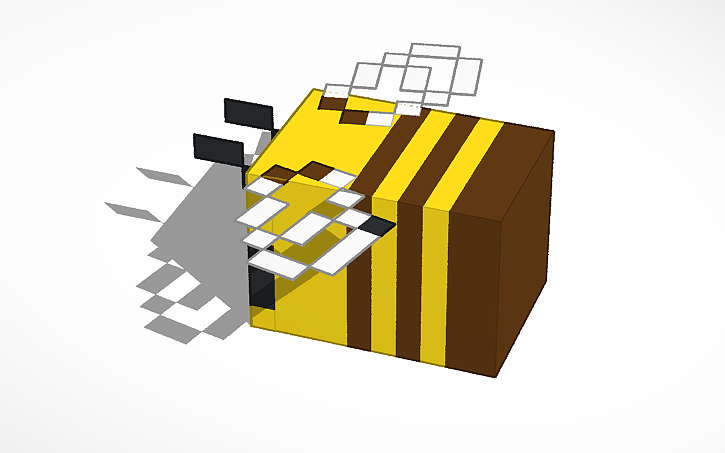 3D design Minecraft bee | Tinkercad