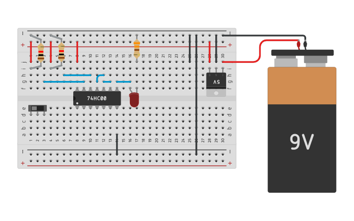 Circuit design AND Gate IC - Tinkercad