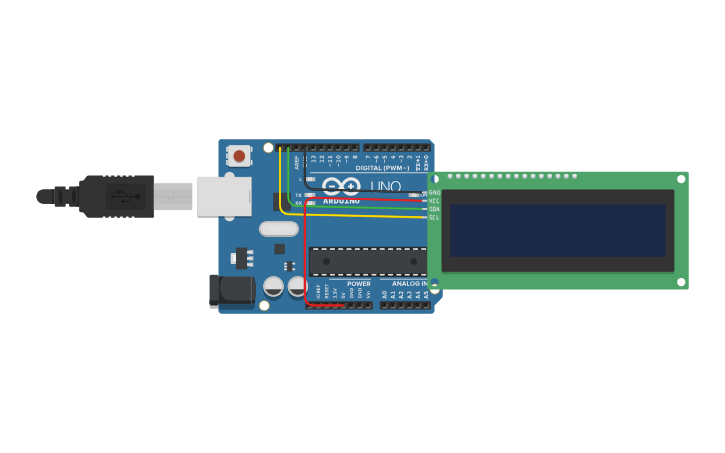 Circuit design 9.- ARDUINO LCD - Tinkercad