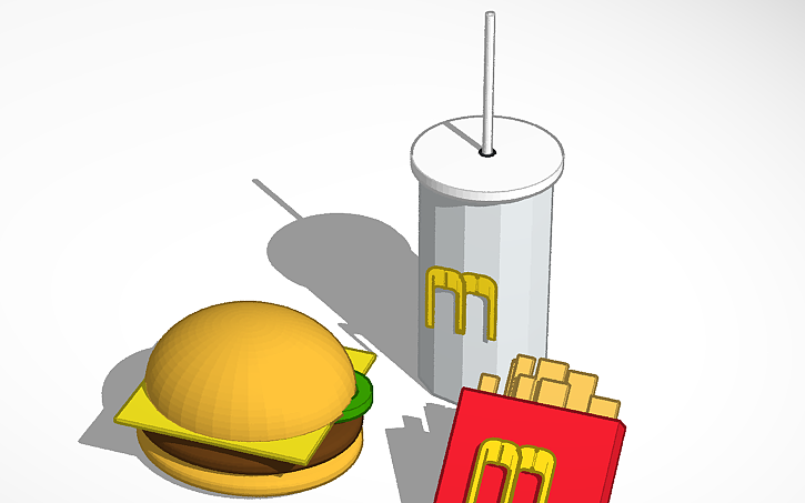 3D design McDonalds Happy Meal - Tinkercad