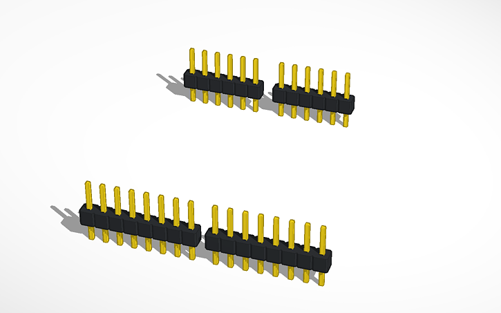 3d Design Arduino Uno Pin Headers Male Tinkercad 3d Design Arduino Uno Pin Headers Male Tinkercad