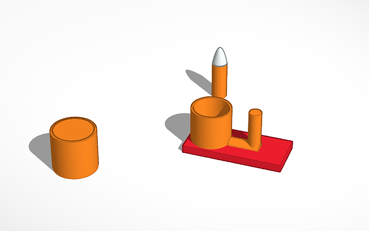 3D design stomp rocket - Tinkercad