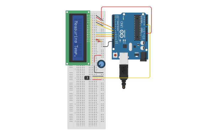 Circuit design Neil's Arduino Lesson 11 - LCD Displays - Tinkercad