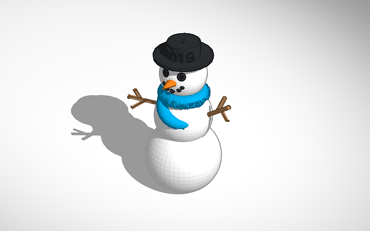 3D design Snowman - Tinkercad