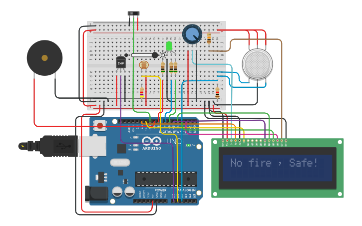 Circuit design Team 13 on fire | Tinkercad
