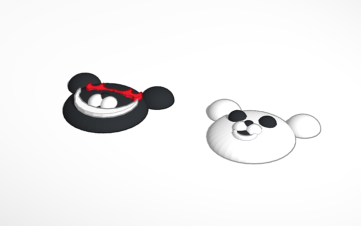 Monokuma Hair Clips From Danganronpa Tinkercad - monokuma hair clips from danganronpa roblox hair clips Monokuma Hair Clips From Danganronpa Tinkercad - roblox hair clips