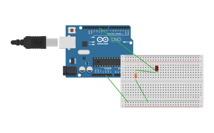 Circuit design LED BLINKING | Tinkercad