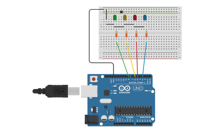 Circuit design Arduino 1 | Tinkercad