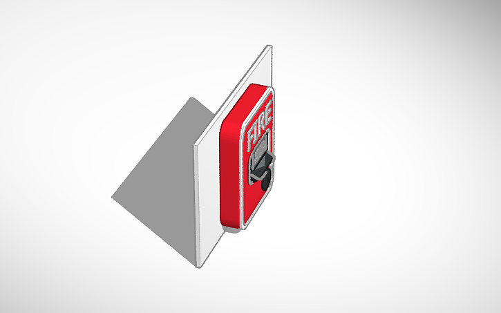 3D design Fire Alarm - Tinkercad