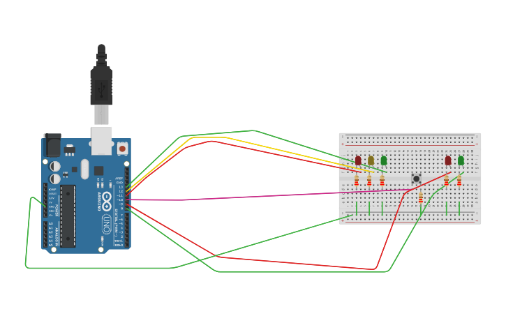 Circuit design Arduino Uno - Tinkercad